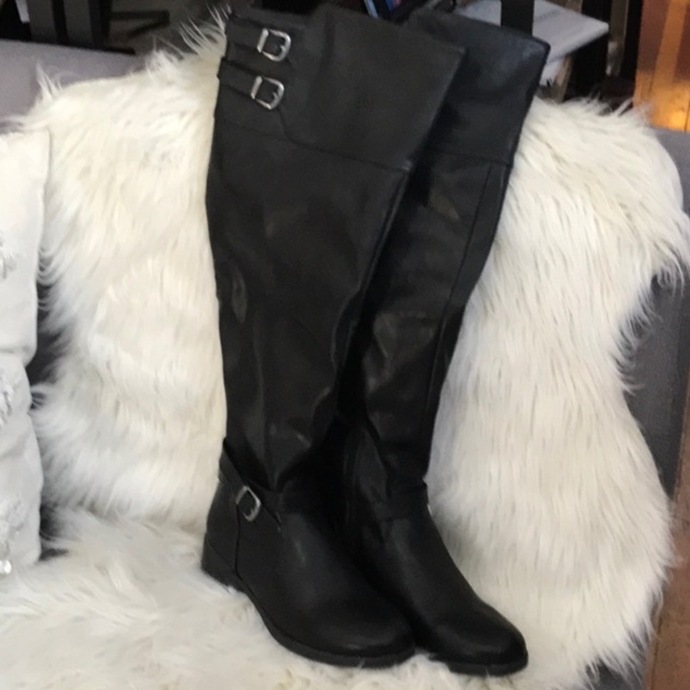 Black Knee High Boots